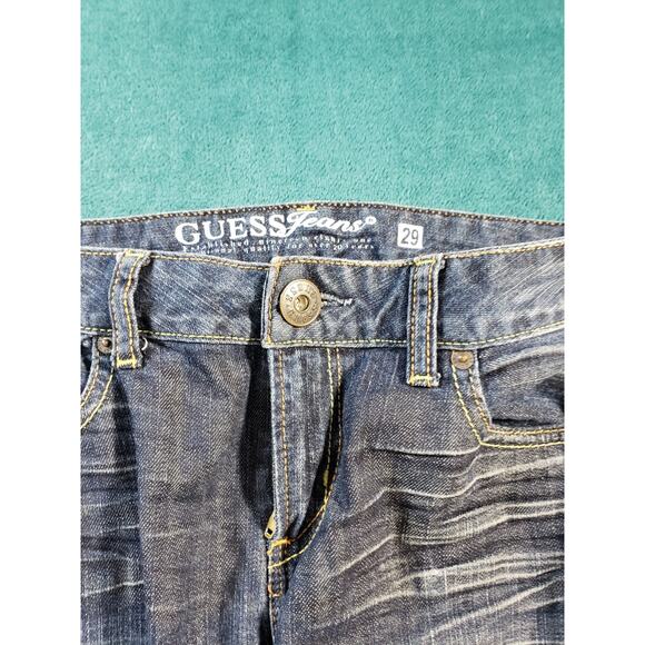 Guess Jeans Size 29 Womens Blue Stretch Denim Pants Mid Rise Carla Bootcut - Picture 7 of 14